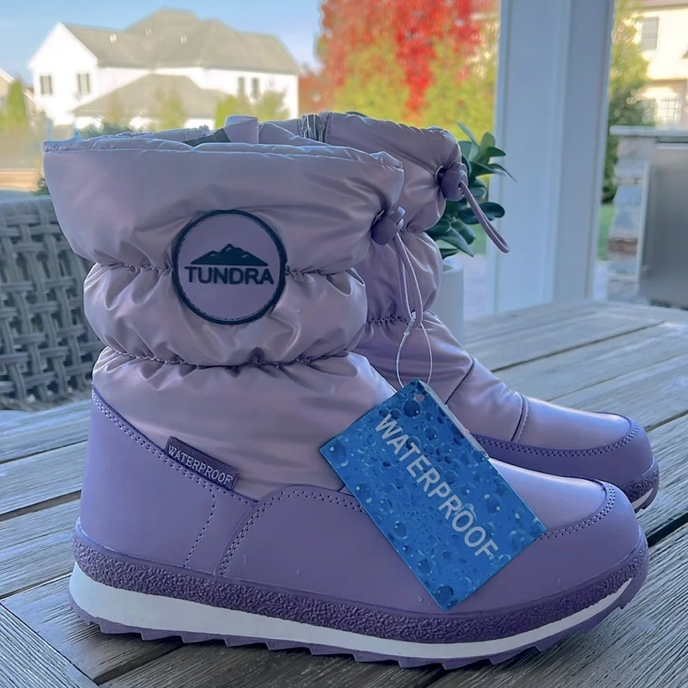 Tundra Husdon Children Snow Boots‎ Purple Waterproof/ ThermoLite